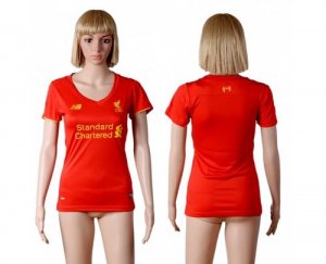 Women\'s Liverpool Blank Red Home Soccer Club Jersey