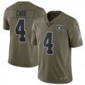 Nike Raiders #4 Derek Carr Youth Olive Salute To Service Limited Jersey