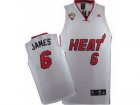 nba Miami Heat #6 LeBron James White Mesh