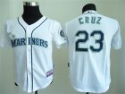 Youth mlb seattle mariners #23 cruz White jersey