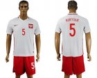 Poland #5 Borysiuk Home Soccer Country Jersey