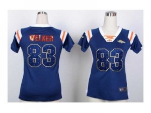 Nike women denver broncos #83 wes welker blue jerseys[Fashion Rhinestone sequins]