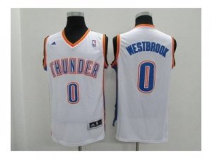 youth nba oklahoma city thunder #0 westbrook white[revolution 30 swingman]