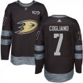 Mens Anaheim Ducks #7 Andrew Cogliano Black 1917-2017 100th Anniversary Stitched NHL Jersey