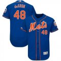 Mets #48 Jacob DeGrom Royal 150th Patch Flexbase Jersey