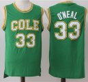 Men Los Angeles Lakers #33 Shaquille O'Neal Green Robert G. Cole High School Stitched NBA Jersey