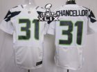 2015 Super Bowl XLIX Nike NFL Seattle Seahawks #31 Kam Chancellor white Jerseys[Elite]