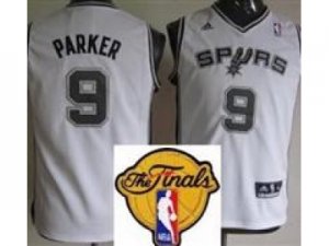 Youth San Antonio Spurs #9 Tony Parker white(Revolution 30 Swingman 2013 Finals Patch)