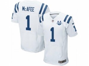 Nike Indianapolis Colts #1 Pat McAfee white Jerseys(Elite 30th Seasons Patch)