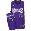 Mens Adidas Sacramento Kings #16 Peja Stojakovic Swingman Purple Road NBA Jersey