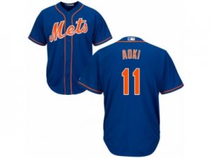 Youth Majestic New York Mets #11 Norichika Aoki Replica Royal Blue Alternate Home Cool Base MLB Jersey