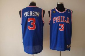 nba fans 76ers #3 iverson swingman blue