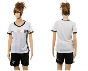 Women Germany Blank White Home Soccer Country Jersey