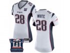 Womens Nike New England Patriots #28 James White White Super Bowl LI Champions NFL Jersey