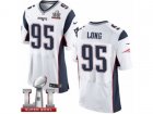 Mens Nike New England Patriots #95 Chris Long Elite White Super Bowl LI 51 NFL Jersey