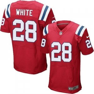 Nike New England Patriots #28 James White red jerseys(Elite)