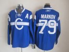 nhl jerseys montreal canadiens #79 markov blue[patch A]