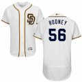 Men's Majestic San Diego Padres #56 Fernando Rodney White Flexbase Authentic Collection MLB Jersey