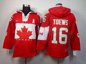 nhl jerseys team canada olympic #16 TOEWS red[pullover hooded sweatshirt]