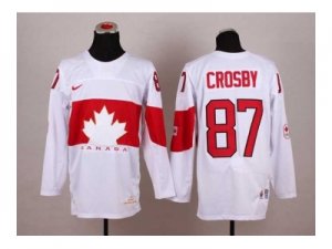 nhl jerseys team canada olympic #87 crosby white[2014 new]