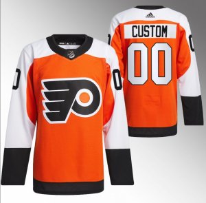 Men\'s Philadelphia Flyers Custom 2023-24 Orange Stitched Jersey