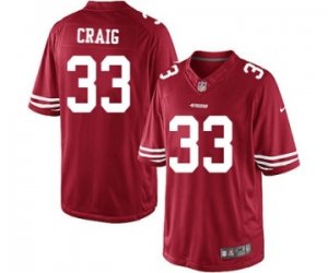 Men\'s Nike San Francisco 49ers #33 Roger Craig Limited Red Team Color NFL Jersey