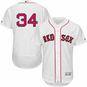 Men\'s Majestic Boston Red Sox #34 David Ortiz White Flexbase Authentic Collection MLB Jersey