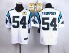 Nike Carolina Panthers #54 Shaq Thompson White Super Bowl 50 Men Stitched NFL Elite Jersey