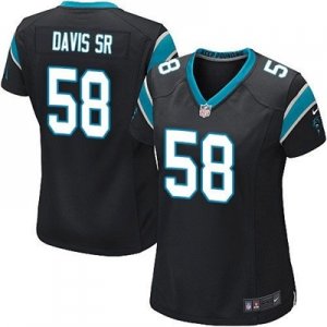 Women Nike Carolina Panthers #58 Thomas Davis Sr black Jersey