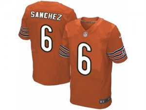 Mens Nike Chicago Bears #6 Mark Sanchez Elite Orange Alternate NFL Jersey