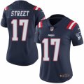 Women's Nike New England Patriots #17 Devin Street Limited Navy Blue Rush NFL Jersey