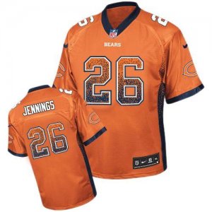 Nike Chicago Bears #26 Tim Jennings Orange Jersey(Elite Drift Fashion)