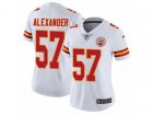 Women Nike Kansas City Chiefs #57 D.J. Alexander Vapor Untouchable Limited White NFL Jersey