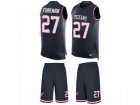 Mens Nike Houston Texans #27 DOnta Foreman Limited Navy Blue Tank Top Suit NFL Jersey