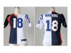 Nike women denver broncos #18 manning blue-white[Elite split]