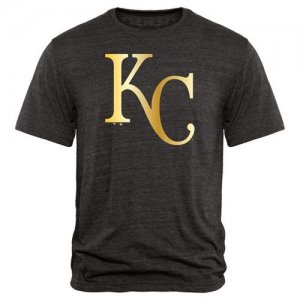 Kansas City Royals Gold Collection Tri-Blend T-Shirt Black