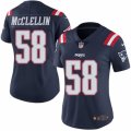 Women's Nike New England Patriots #58 Shea McClellin Limited Navy Blue Rush NFL Jersey