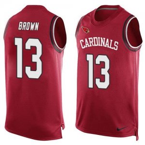 Nike Arizona Cardinals #13 Jaron Brown Red Team Color Men\'s Stitched NFL Limited Tank Top Jersey