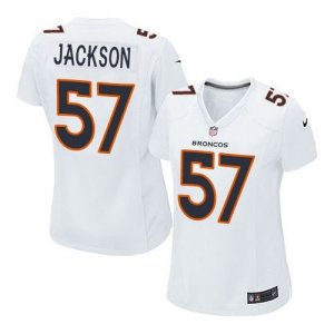 Women Nike Denver Broncos #57 Tom Jackson White Stitched NFL Game Event Jersey