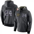 NFL Mens Nike Washington Redskins #24 Josh Norman Stitched Black Anthracite Salute to Service Player Performance Hoodie