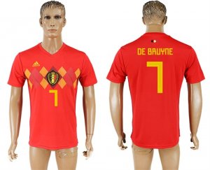 Belgium 7 DE BRUYNE Home 2018 FIFA World Cup Thailand Soccer Jersey