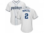 Youth San Diego Padres #2 Johnny Manziel White Cool Base Stitched MLB Jersey