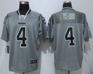 Nike Okaland Raiders #4 Carr Grey Jerseys(Lights Out Elite)