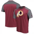 Washington Redskins NFL Pro Line by Fanatics Branded Iconic Color Block T-Shirt BurgundyHeathered