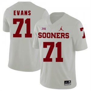 Oklahoma Sooners #71 Bobby Evans White College Football Jersey