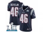 Youth Nike New England Patriots #46 James Develin Navy Blue Team Color Vapor Untouchable Limited Player Super Bowl LII NFL Jersey
