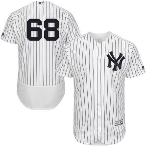 Men\'s Majestic New York Yankees #68 Dellin Betances White Navy Flexbase Authentic Collection MLB Jersey