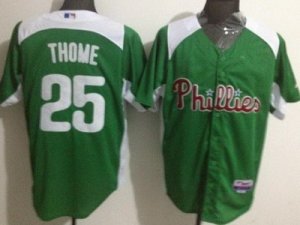 mlb Philadelphia Phillies #25 Thome Green