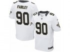 Mens Nike New Orleans Saints #90 Nick Fairley Elite White NFL Jersey