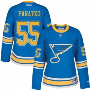 Womens Reebok St. Louis Blues #55 Colton Parayko Authentic Blue 2017 Winter Classic NHL Jersey